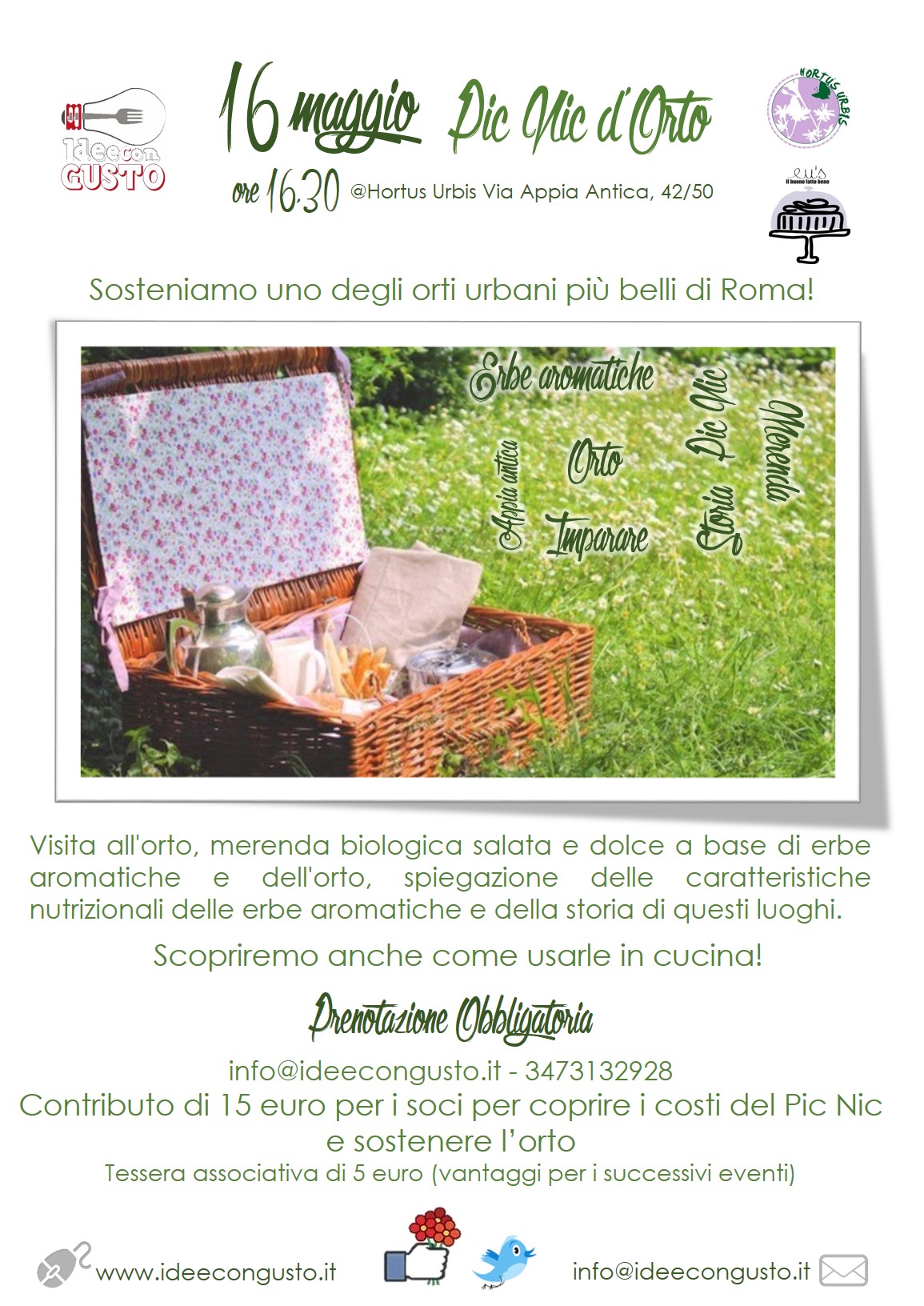 Cultura e alimentazione in orto_Picnic 16 maggio a sostegno di Hortus Urbis (Appia Antica, Roma). Contenuti scientifici dott.ssa Nicoletta Paolillo; sostegno e merenda bio di Eu's il buono fatto bene; foto di Andrea Sciarra (wwwandreascirrafoto.com)