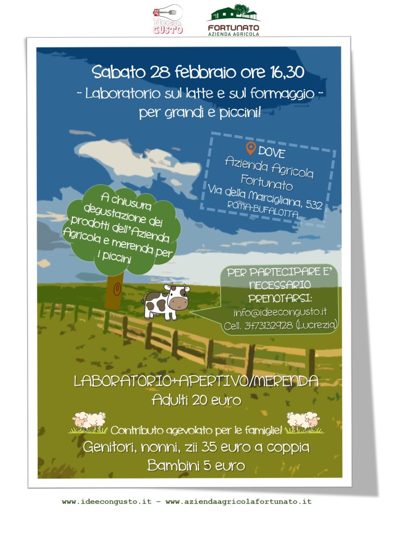 28 febbraio, laboratorio sul formaggio!